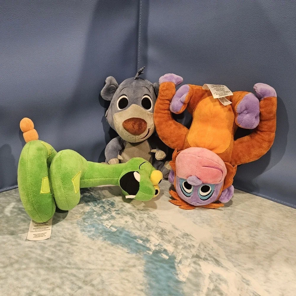 Disney Jungle Book Plush Bundle Baloo Kaa King Louie 8